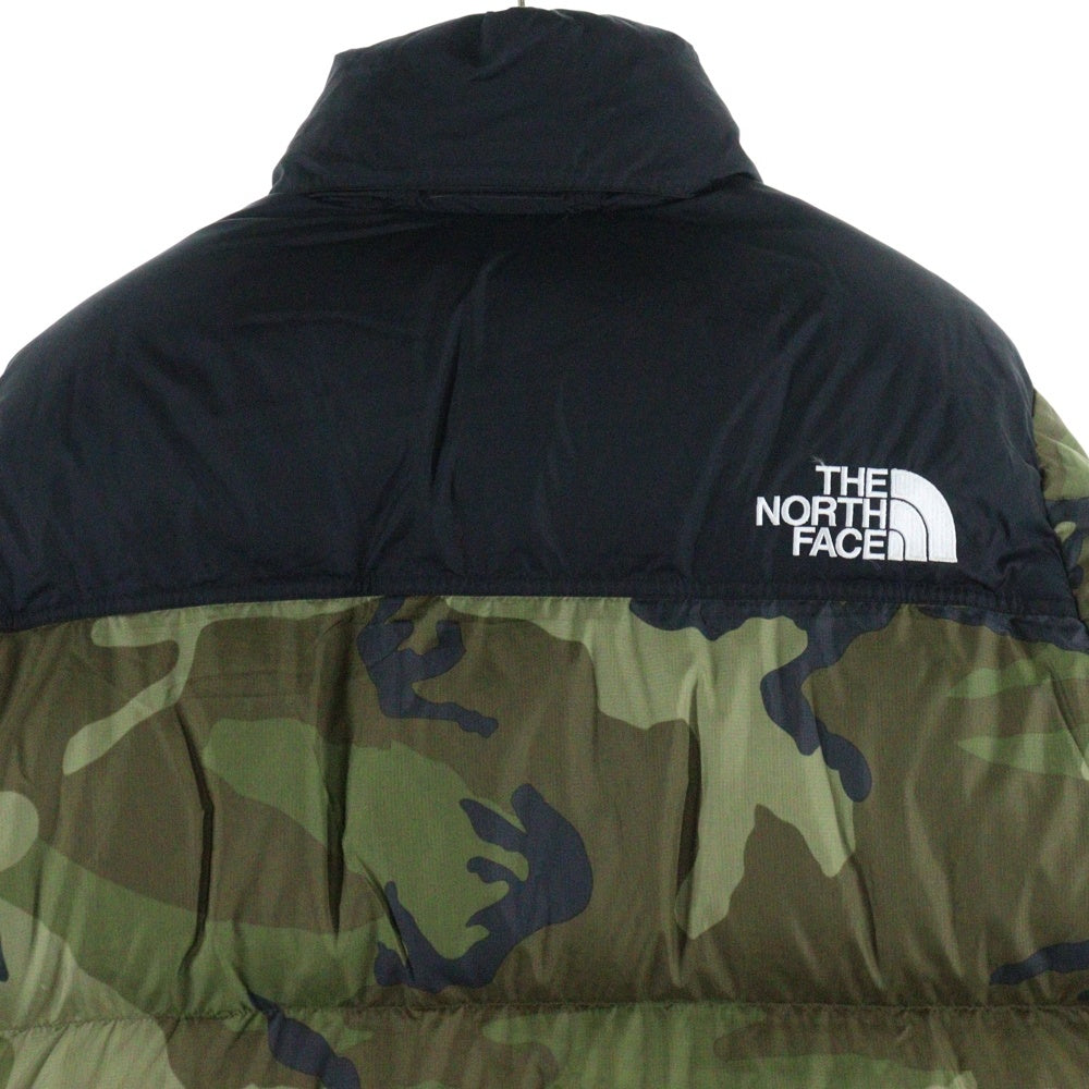 THE NORTH FACE(ザノースフェイス) NOVELTY NUPTSE JACKET ノベルティ ヌプシ ジップアップナイロン ダウンジャケット ブラック/カーキ ND91842