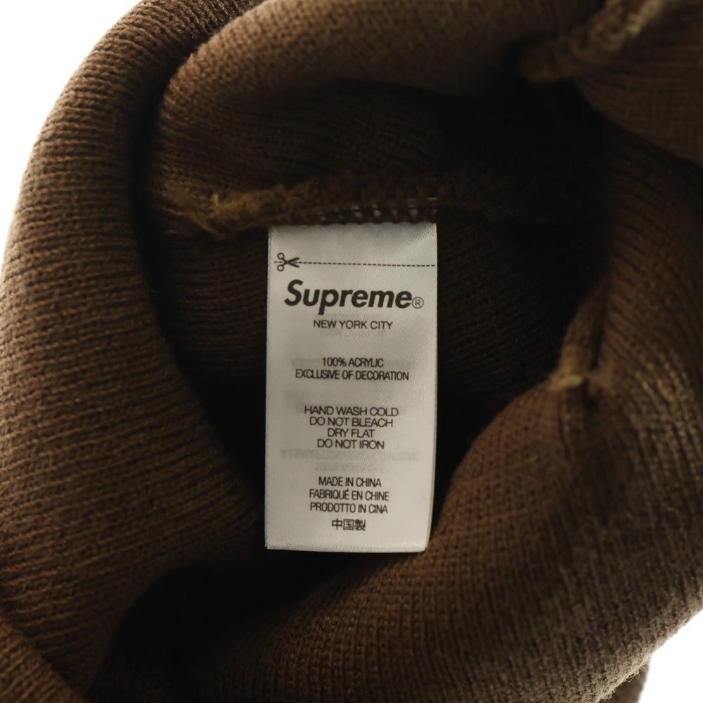 SUPREME(シュプリーム) 24AW Crest Beanie クレスト ビーニー ニットキャップ 帽子 ブラウン