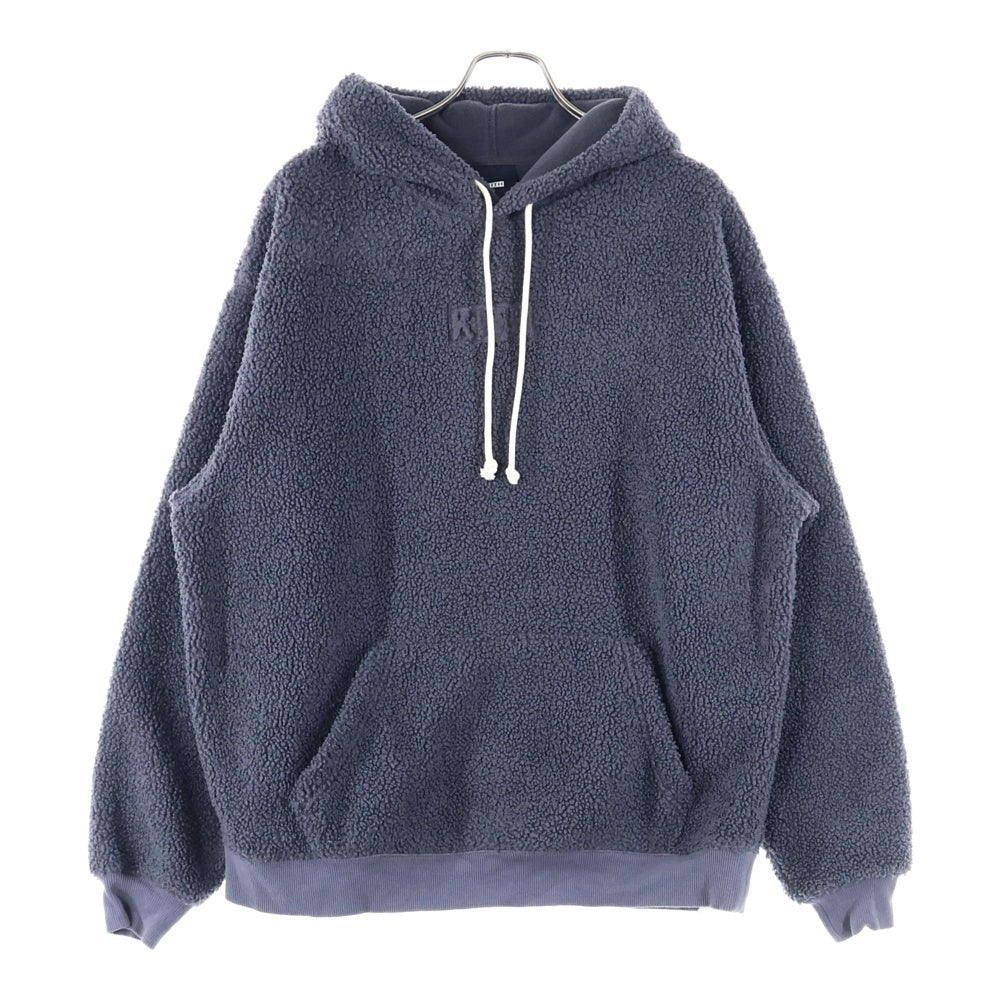 KITH(キス) ボックスロゴ スウェット ボア プルオーバーパーカーグレー KH2609