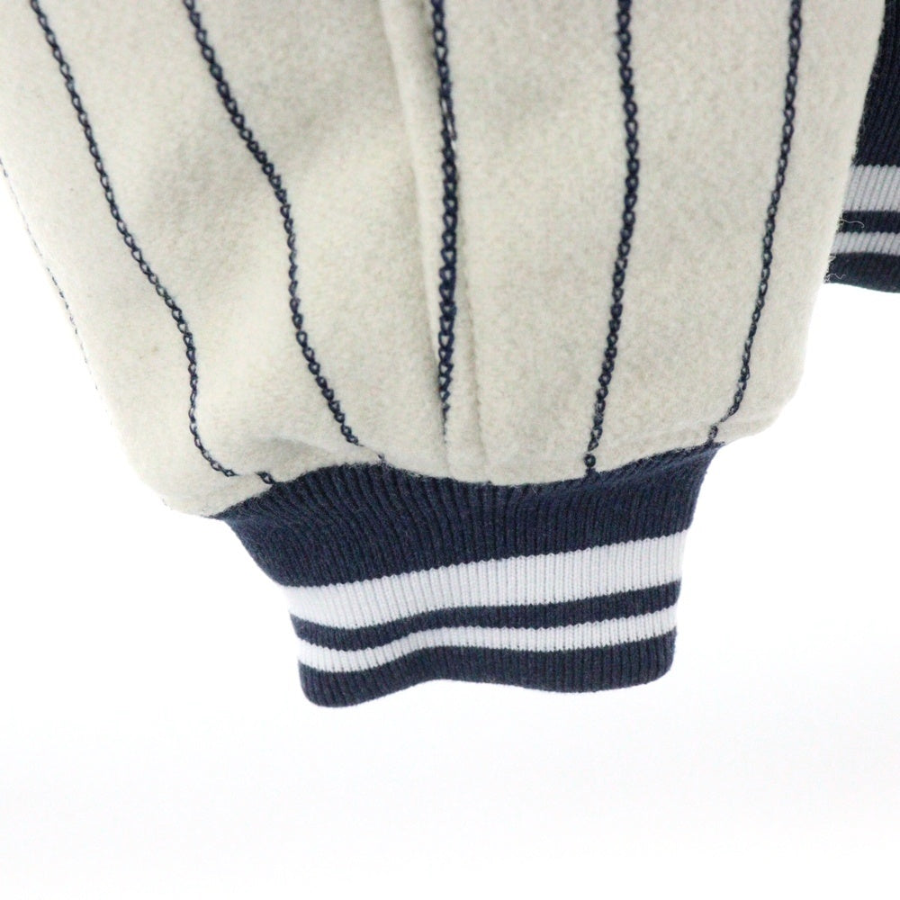 KITH(キス) 21AW ×MLB for New York Yankees Wool Bomber Jacket ニューヨーク ヤンキース ウール ボンバージャケット アイボリー KHM010030