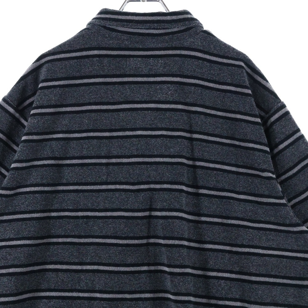 SUPREME(シュプリーム) 24SS Stripe Terry S/S Polo ストライプ テリー パイル地 半袖ポロシャツ グレー