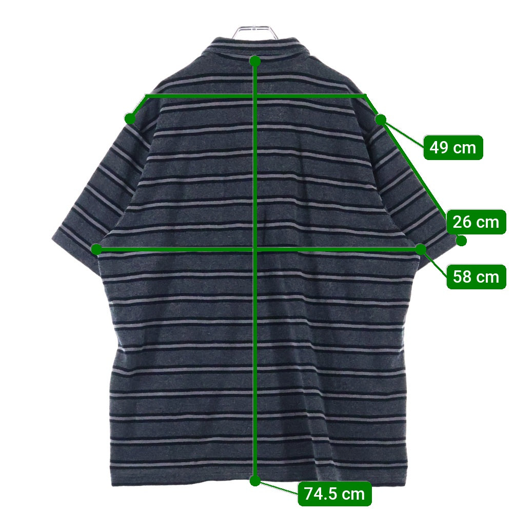 SUPREME(シュプリーム) 24SS Stripe Terry S/S Polo ストライプ テリー パイル地 半袖ポロシャツ グレー