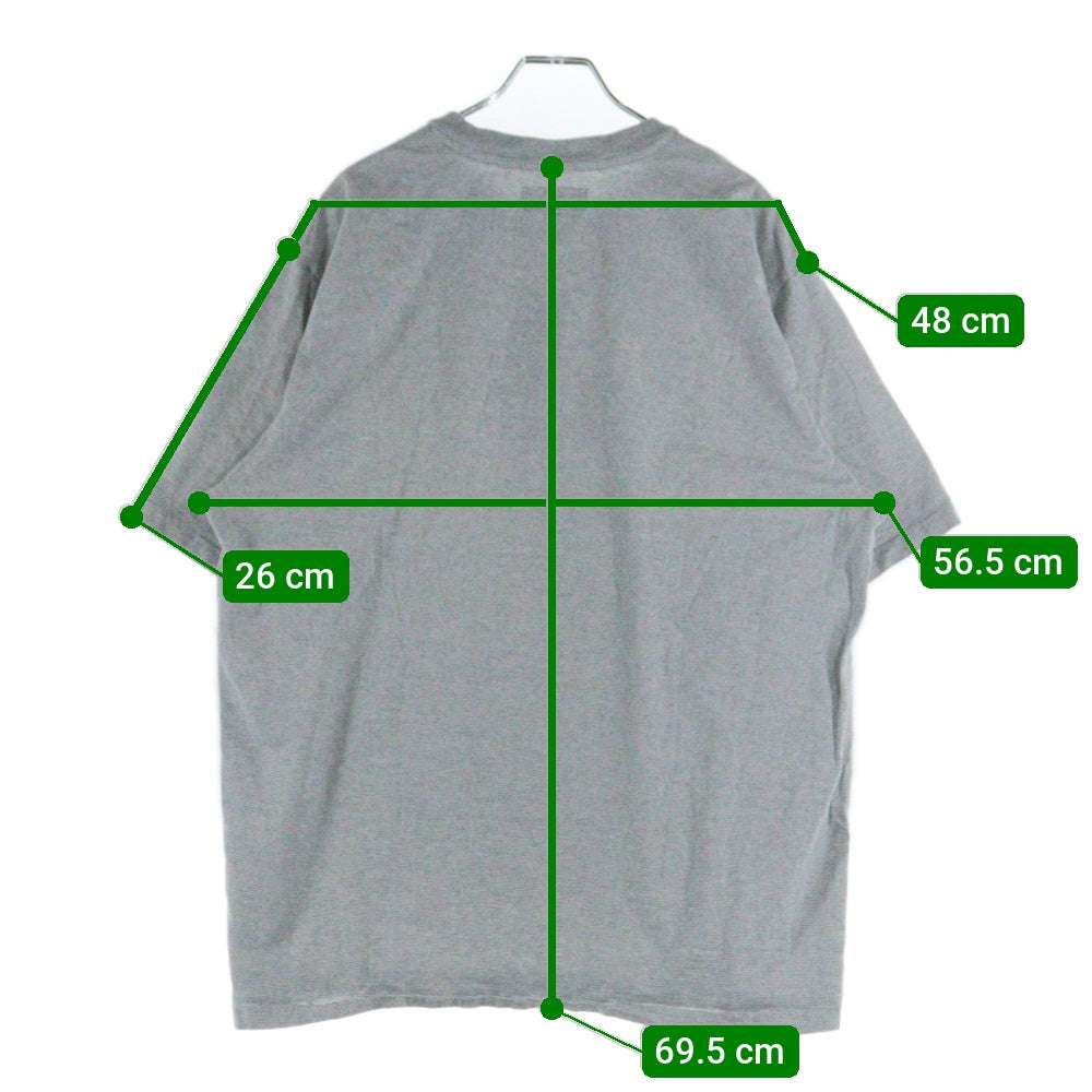 SUPREME(シュプリーム) 24SS Bouquet S/S Top ブーケ ロゴプリント ボーダー クルーネック半袖Tシャツ カットソー グレー