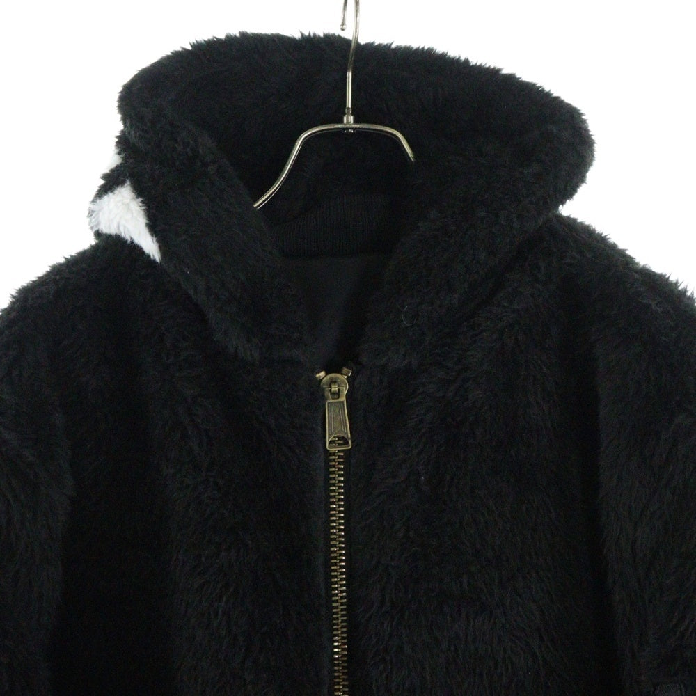 SUPREME(シュプリーム) 22AW Faux Fur Reversible MA-1 フェイクファーリバーシブル MA-1 ジップアップジャケット ブラック