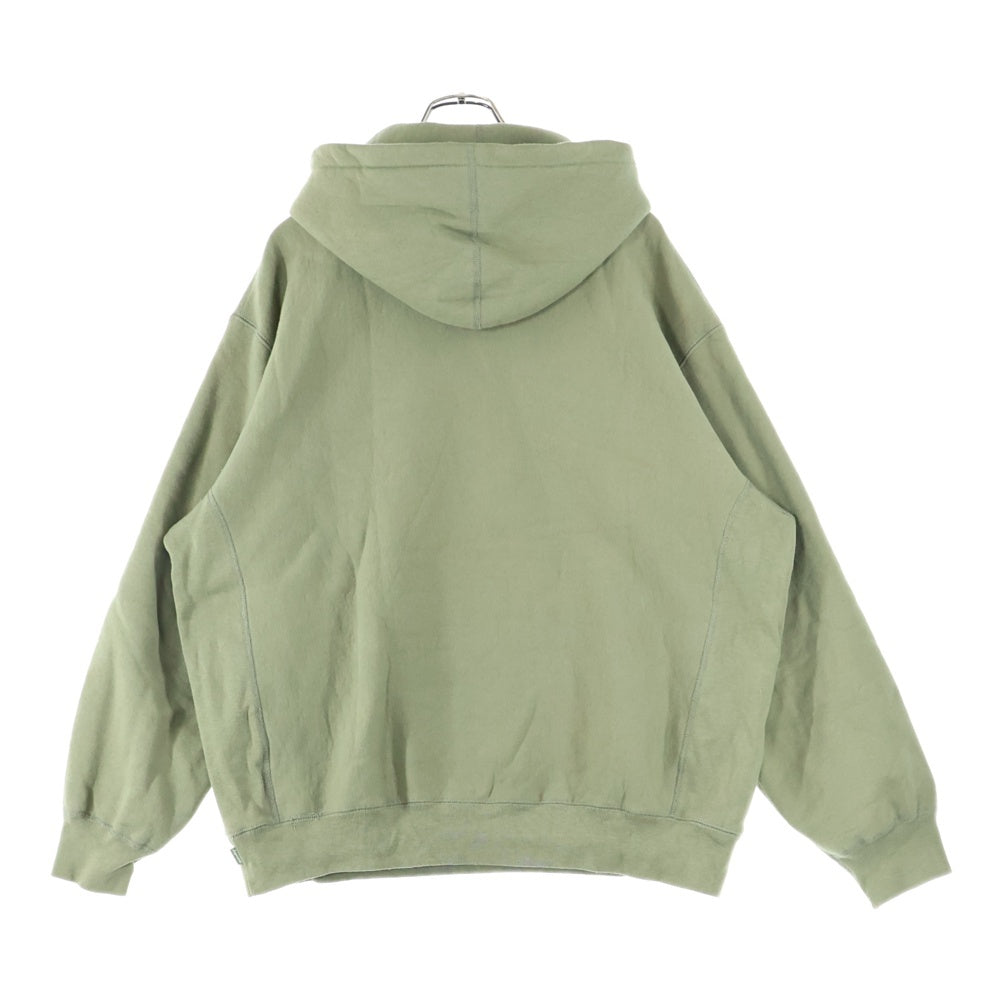 SUPREME(シュプリーム) 23AW Raised Script Hooded レイズド スクリプト フロントロゴ プルオーバー スウェットパーカー フーディ グリーン