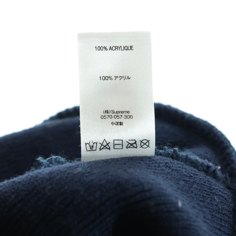SUPREME(シュプリーム) 18AW Classic Script Beanie クラシック スクリプト ビーニー ニットキャップ 帽子 ネイビー