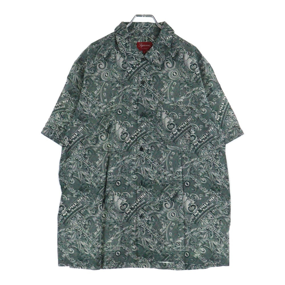 SUPREME(シュプリーム) 23SS Dollar S/S Shirt ドル柄 フロントポケット 半袖シャツ グリーン