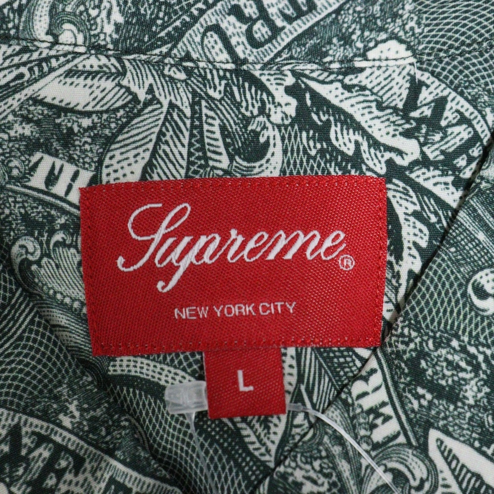 SUPREME(シュプリーム) 23SS Dollar S/S Shirt ドル柄 フロントポケット 半袖シャツ グリーン