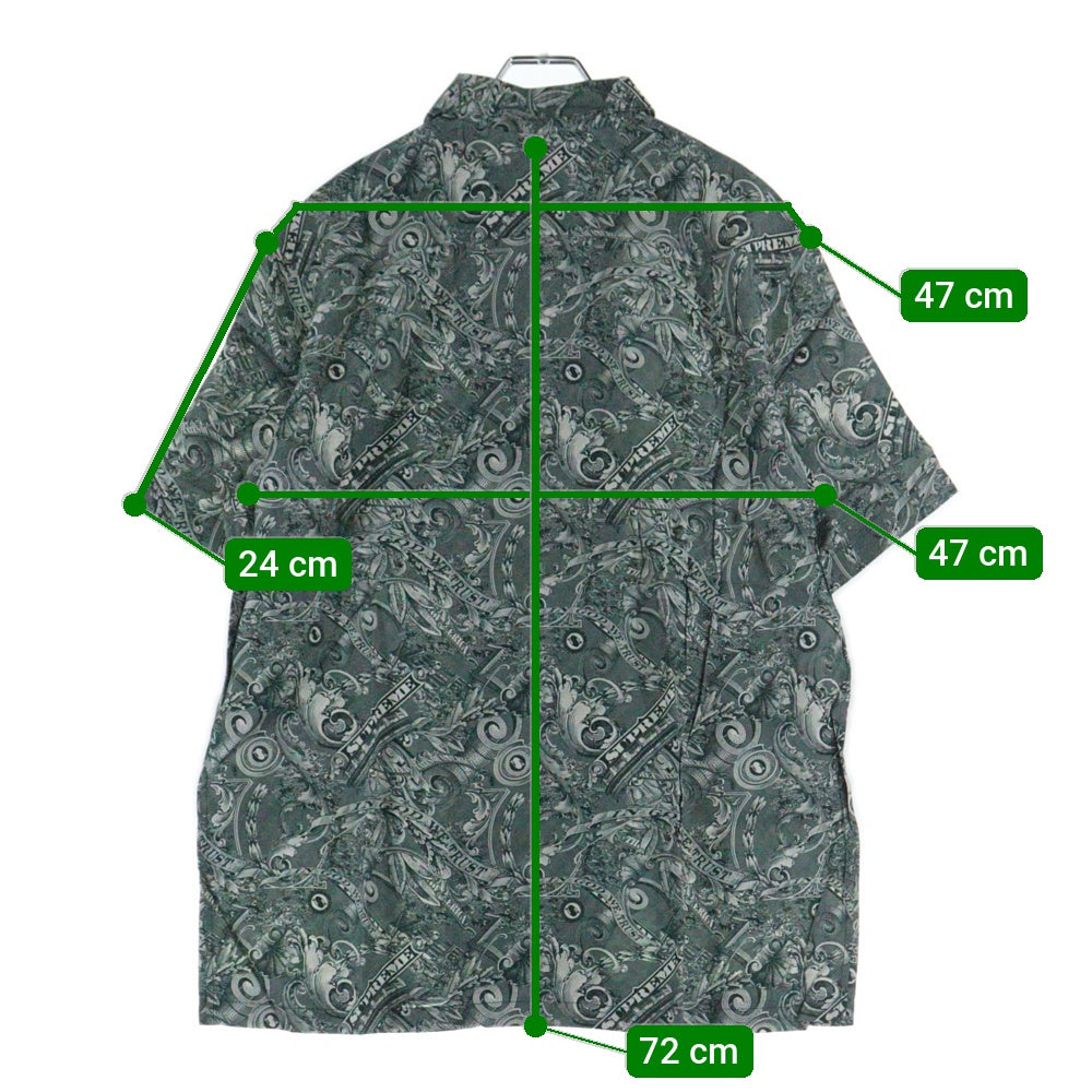 SUPREME(シュプリーム) 23SS Dollar S/S Shirt ドル柄 フロントポケット 半袖シャツ グリーン