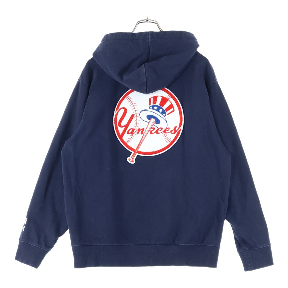KITH(キス) ×MLB ボックスロゴ スウェット プルオーバーパーカー ネイビー