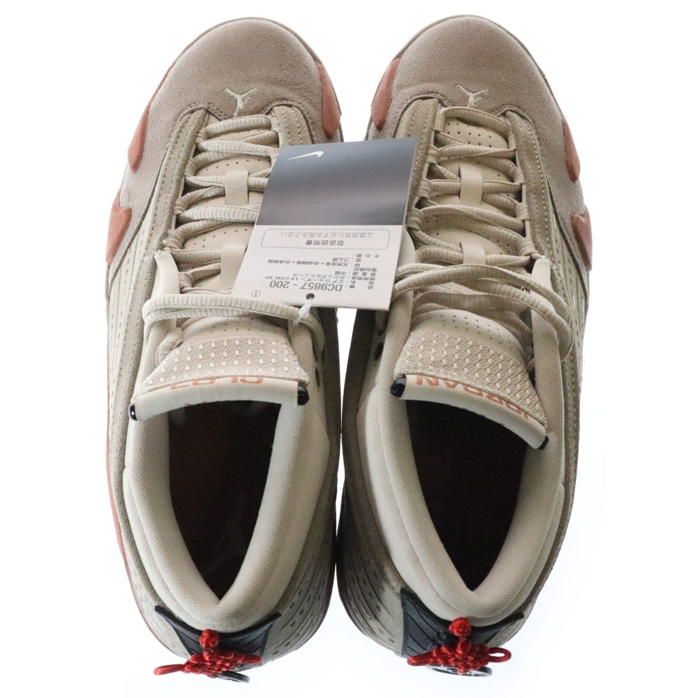 NIKE(ナイキ) ×CLOT AIR JORDAN 14 LOW SP クロット エアジョーダン 14 ハイカットスニーカー ベージュ US9/27cm DC9857-200