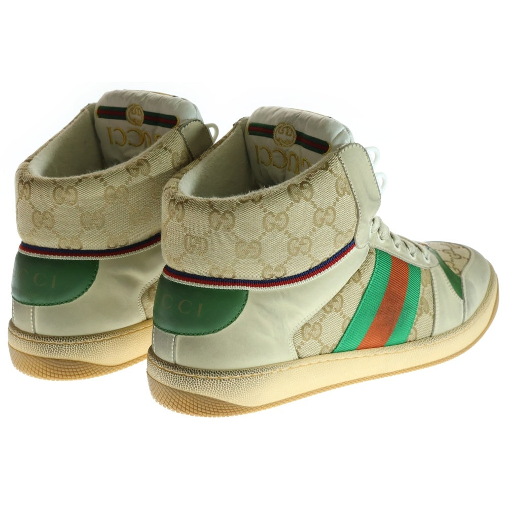 GUCCI(グッチ) GGキャンバス ハイカットスニーカー ブラウン 563730