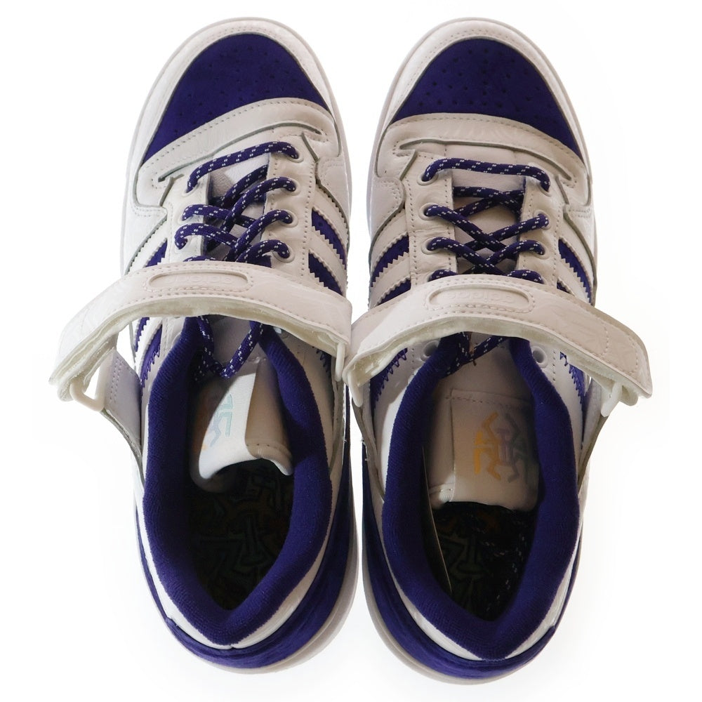 adidas(アディダス) FORUM LOW フォーラム ローカットスニーカー ホワイト/パープル US8.5/26.5cm GY8287