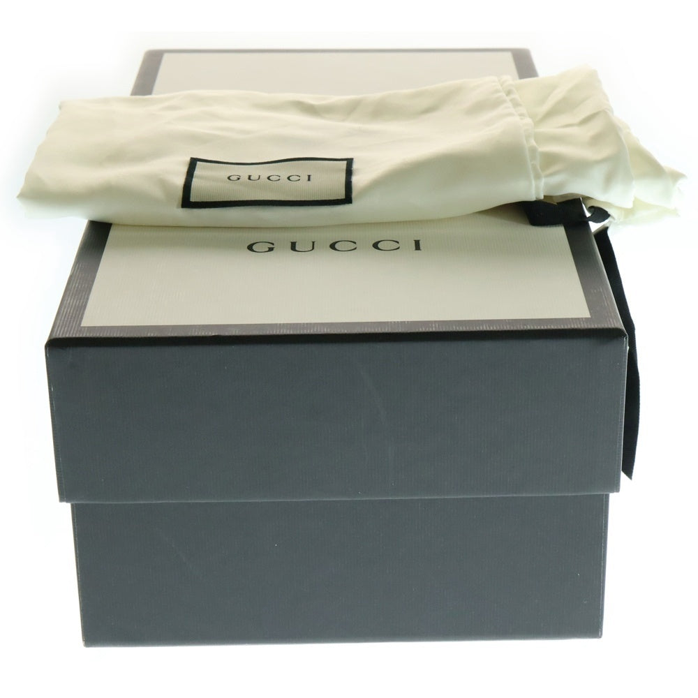 GUCCI(グッチ) トリコロールカラー レザー シャワーサンダル ブラック 308234-160