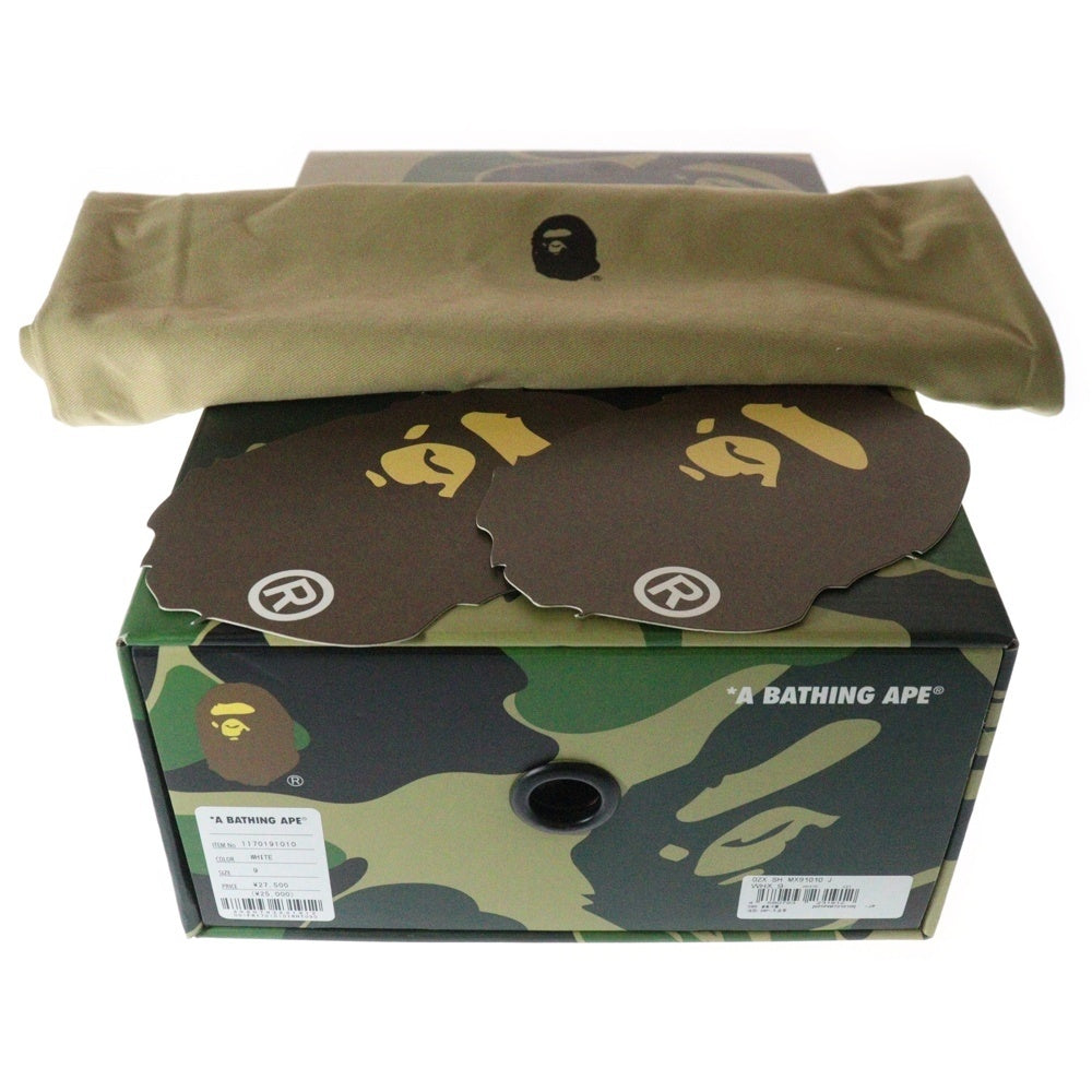 A BATHING APE(アベイシングエイプ) BAPE SK8 STA べイプ スケートスター ローカットスニーカー ホワイト US9/27cm 1I70191010
