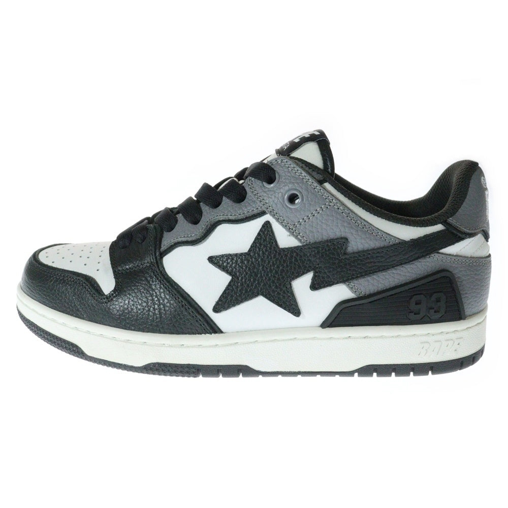A BATHING APE(アベイシングエイプ) BAPE SK8 STA べイプ スケートスター ローカットスニーカーホワイト/ブラック US9/27cm 1J80191059