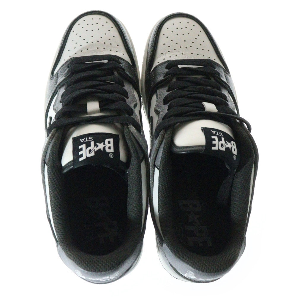 A BATHING APE(アベイシングエイプ) BAPE SK8 STA べイプ スケートスター ローカットスニーカーホワイト/ブラック US9/27cm 1J80191059