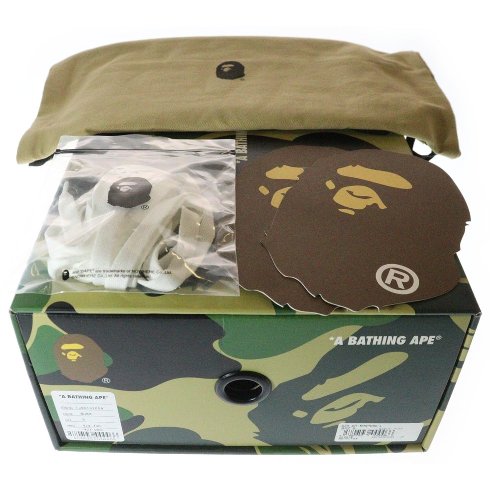 A BATHING APE(アベイシングエイプ) BAPE SK8 STA べイプ スケートスター ローカットスニーカーホワイト/ブラック US9/27cm 1J80191059