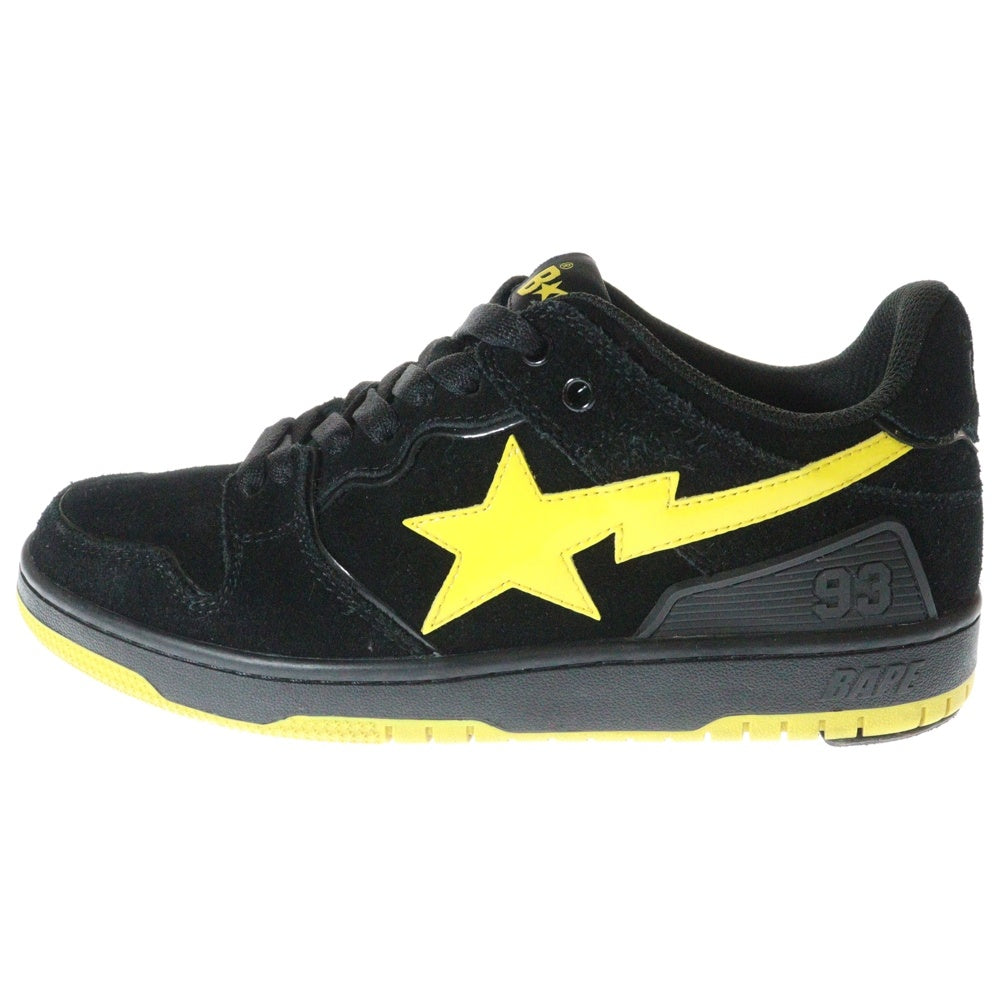A BATHING APE(アベイシングエイプ) BAPE SK8 STA べイプ スケートスター ローカットスニーカー ブラック/イエロー US8/26cm 1G70191031