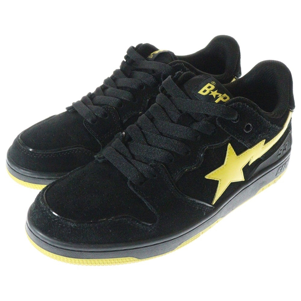 A BATHING APE(アベイシングエイプ) BAPE SK8 STA べイプ スケートスター ローカットスニーカー ブラック/イエロー US8/26cm 1G70191031
