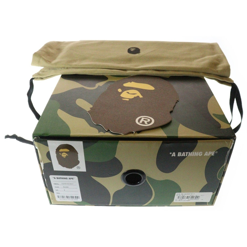 A BATHING APE(アベイシングエイプ) BAPE SK8 STA べイプ スケートスター ローカットスニーカー ブラック/イエロー US8/26cm 1G70191031