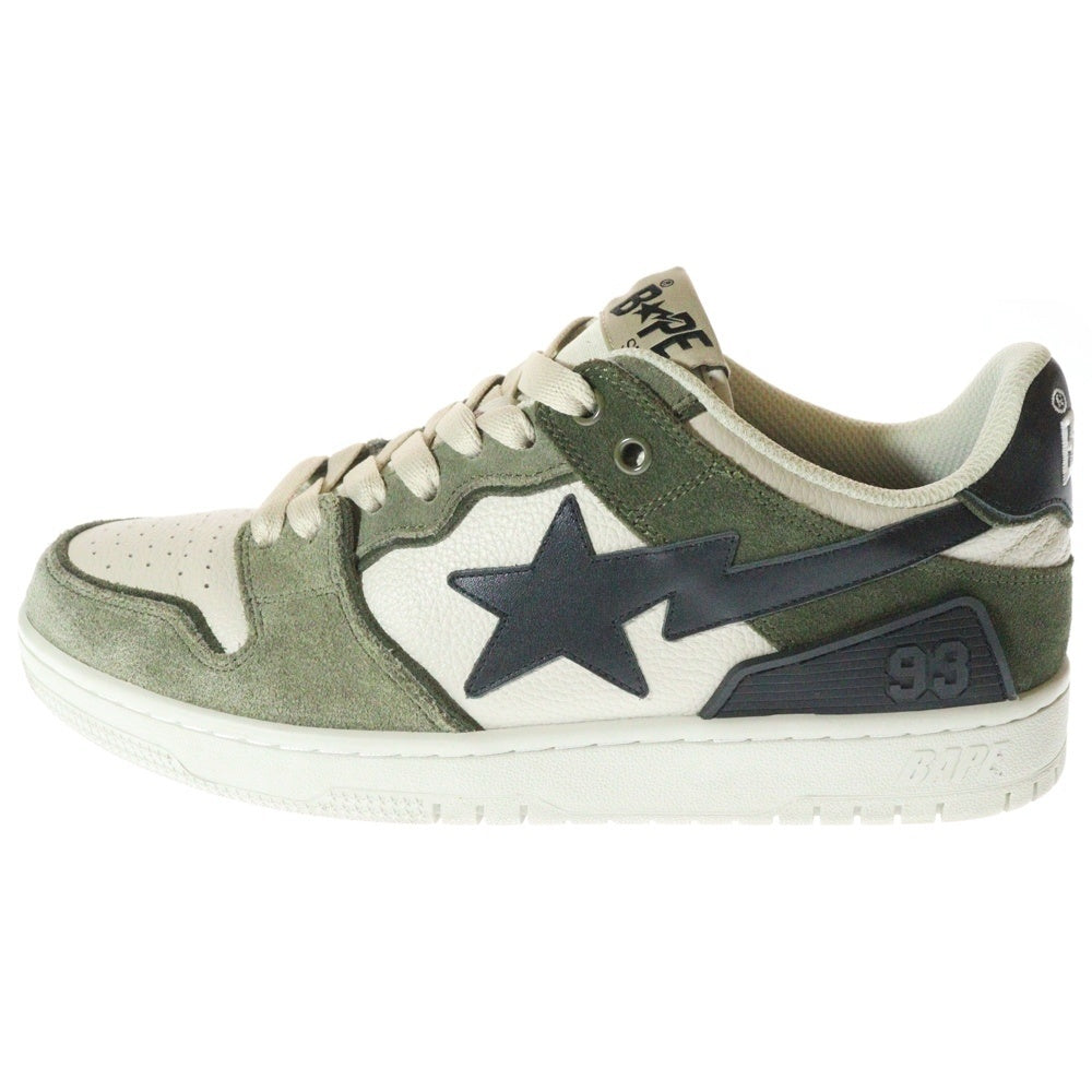 A BATHING APE(アベイシングエイプ) BAPE SK8 STA ABC べイプ スケートスター ローカットスニーカー カーキ/グレー US9/27cm 1I70191009