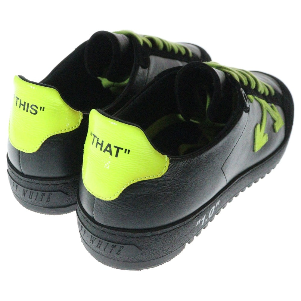 OFF-WHITE(オフホワイト) 2.0 SNEAKER レザー ローカットスニーカー ブラック OMIA042F19D680371062
