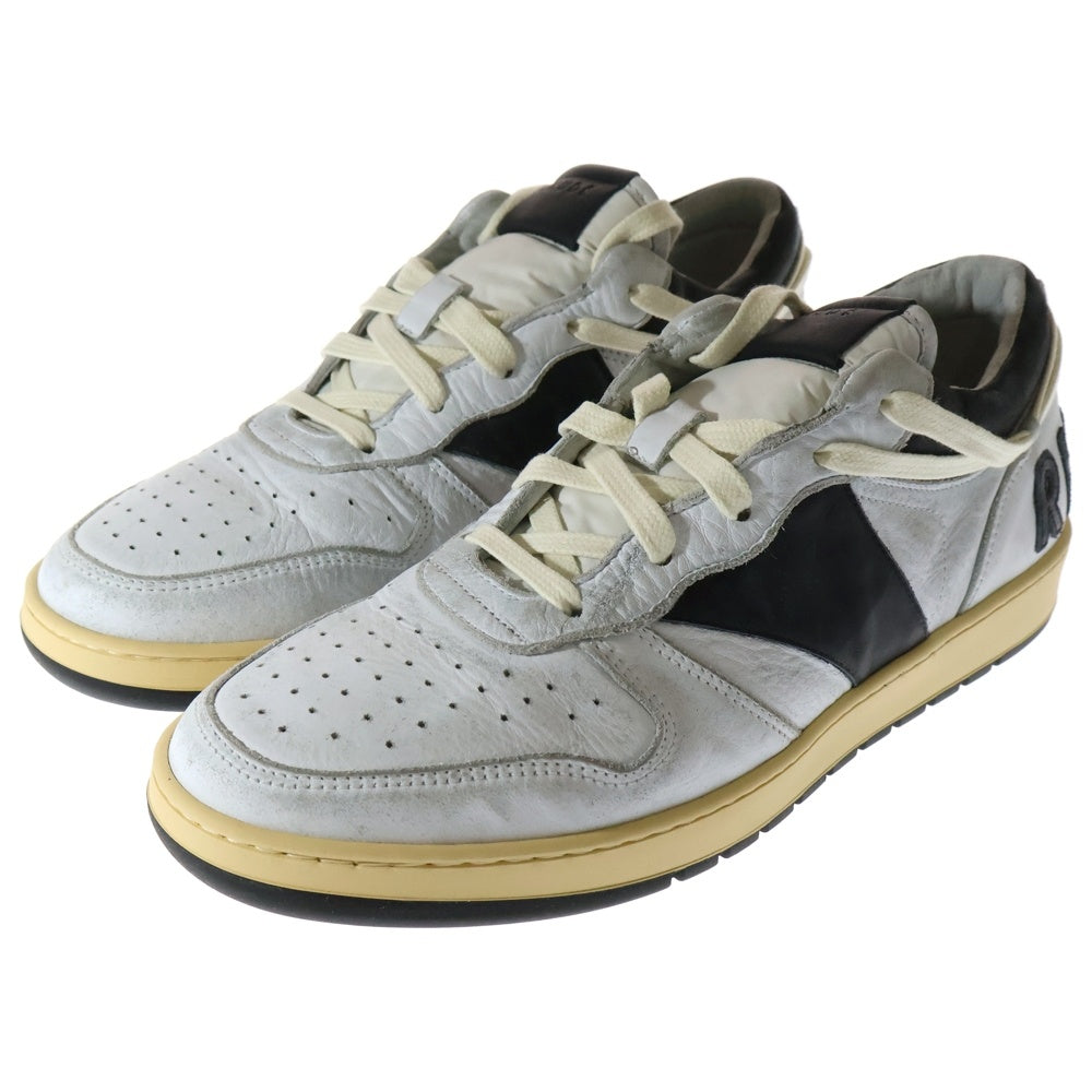 RHUDE(ルード) RHECESS LOW レセス ダメージ加工 ローカットスニーカー ホワイト/ブラック US9/27cm RHSS21FO00000002