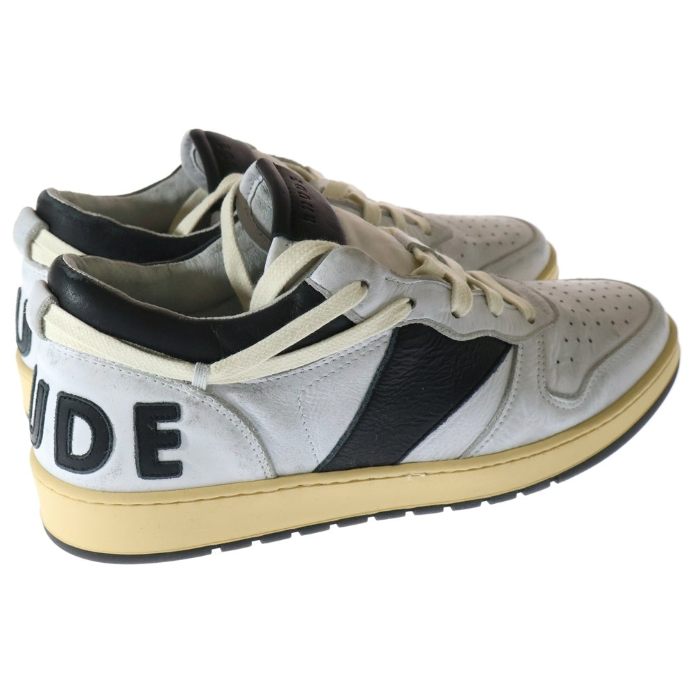 RHUDE(ルード) RHECESS LOW レセス ダメージ加工 ローカットスニーカー ホワイト/ブラック US9/27cm RHSS21FO00000002