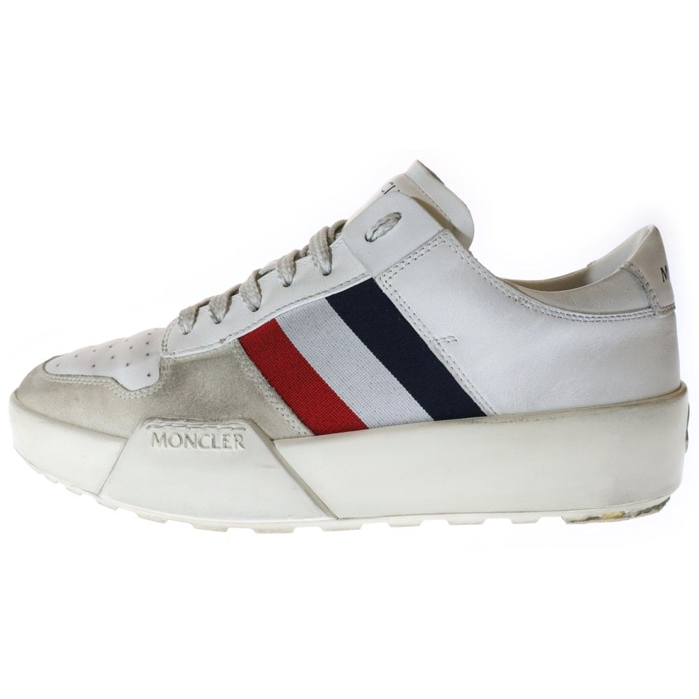 MONCLER(モンクレール) PROMYX VINTAGE トリコロールカラー レザー ローカットシューズ ホワイト