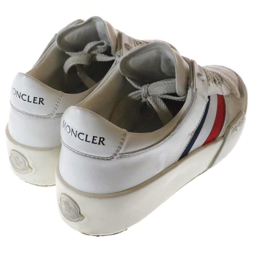 MONCLER(モンクレール) PROMYX VINTAGE トリコロールカラー レザー ローカットシューズ ホワイト