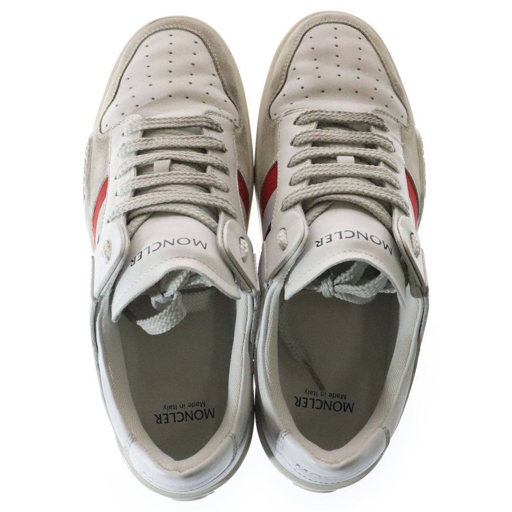 MONCLER(モンクレール) PROMYX VINTAGE トリコロールカラー レザー ローカットシューズ ホワイト
