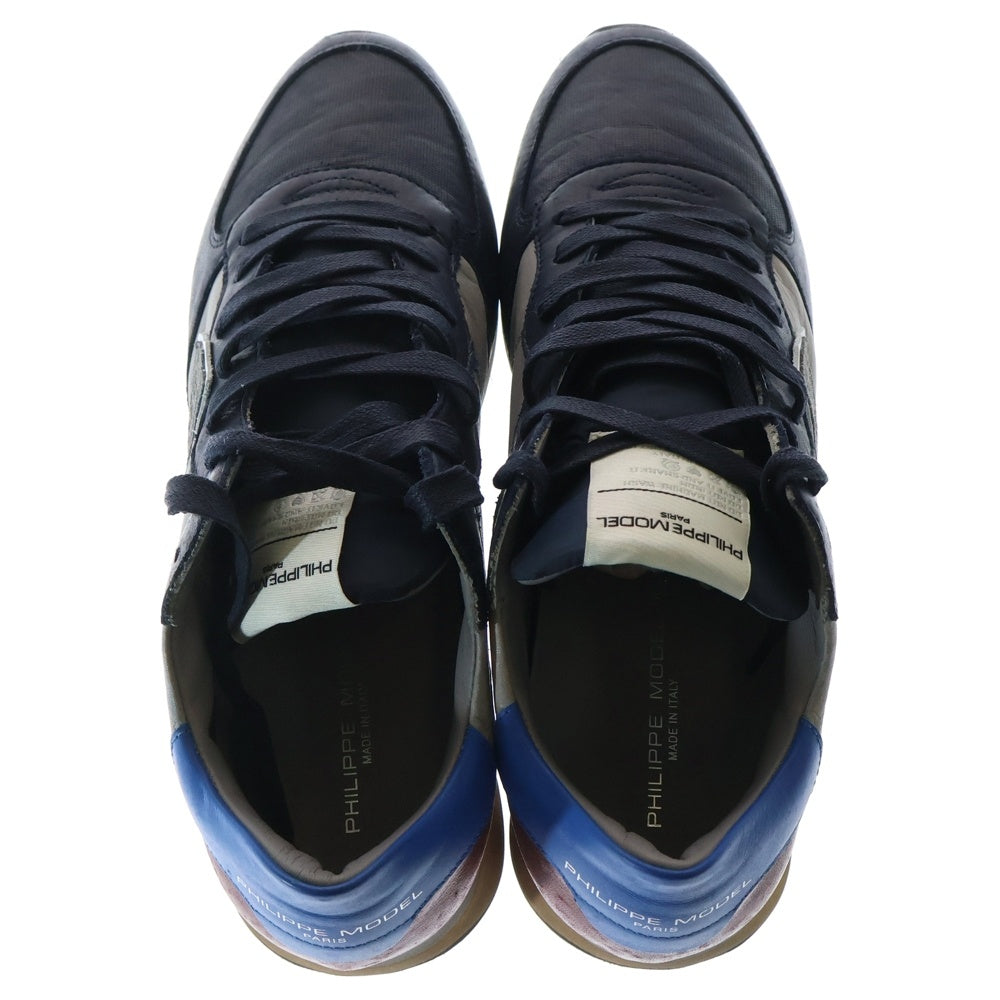 PHILIPPE MODEL(フィリップモデル) TROPEZ X VINTAGE トロぺ ヴィンテージ ローカットスニーカー グレー/ネイビー TWLU WW01