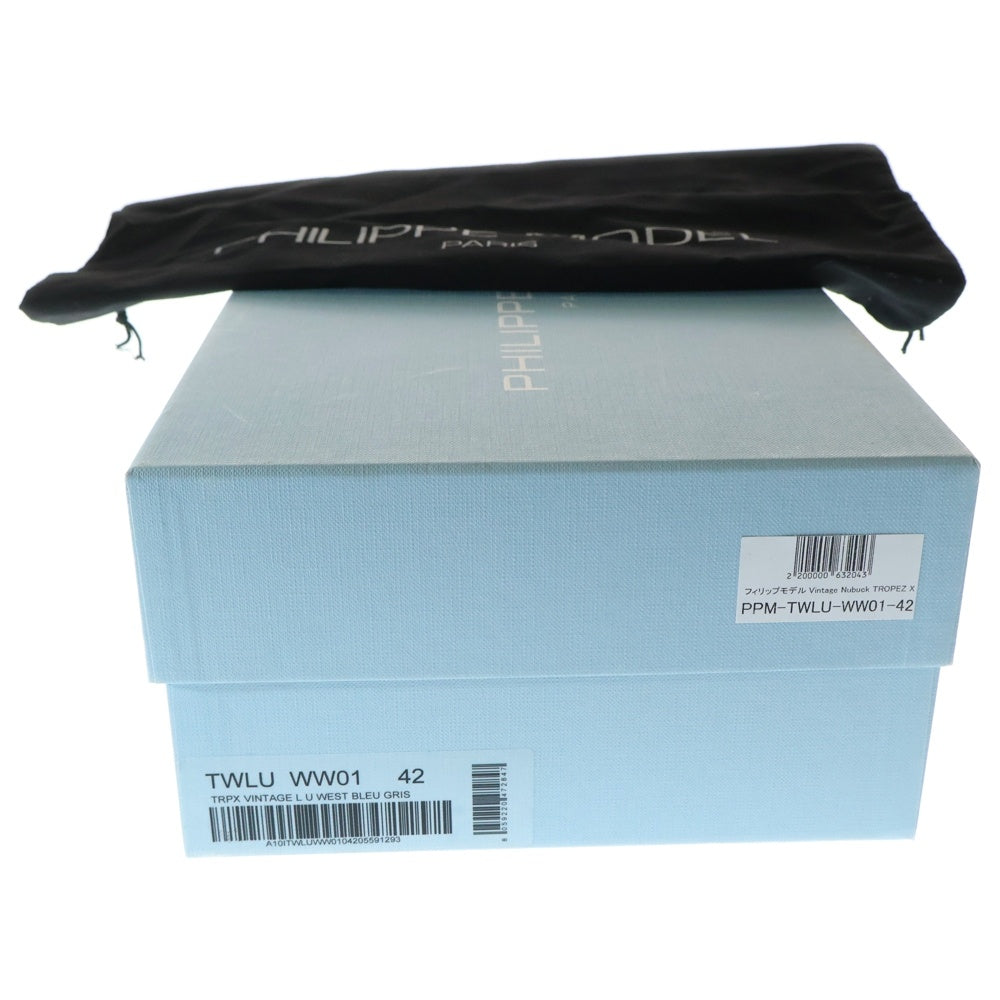 PHILIPPE MODEL(フィリップモデル) TROPEZ X VINTAGE トロぺ ヴィンテージ ローカットスニーカー グレー/ネイビー TWLU WW01