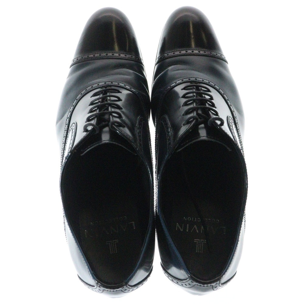 LANVIN(ランバン) ストレートチップ レザー オックスフォード ドレスシューズ ネイビー 083305