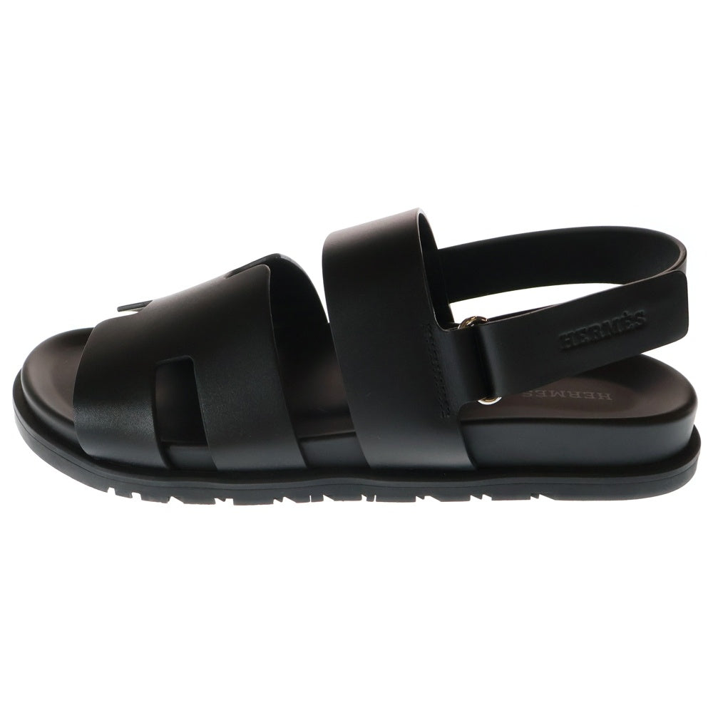 HERMES(エルメス) GENIUS ジニアス Hレザー ストラップ サンダル ブラック FR231695ZH