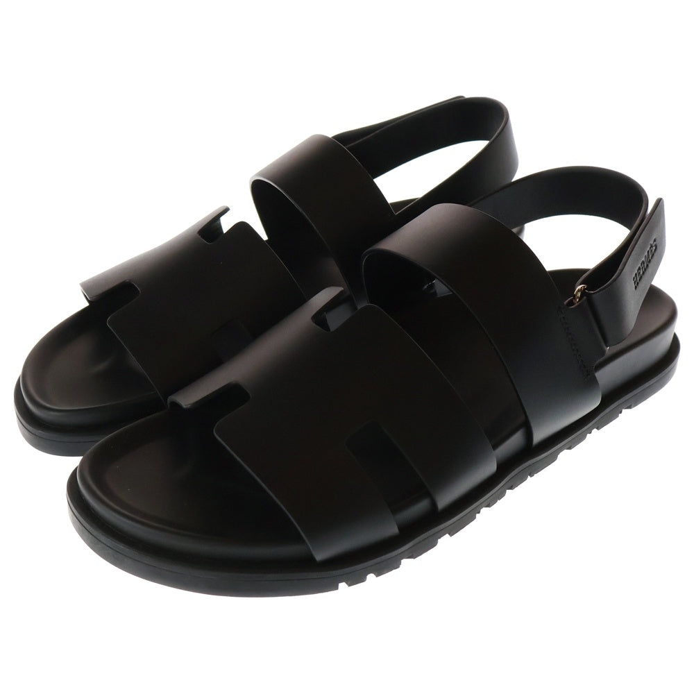HERMES(エルメス) GENIUS ジニアス Hレザー ストラップ サンダル ブラック FR231695ZH