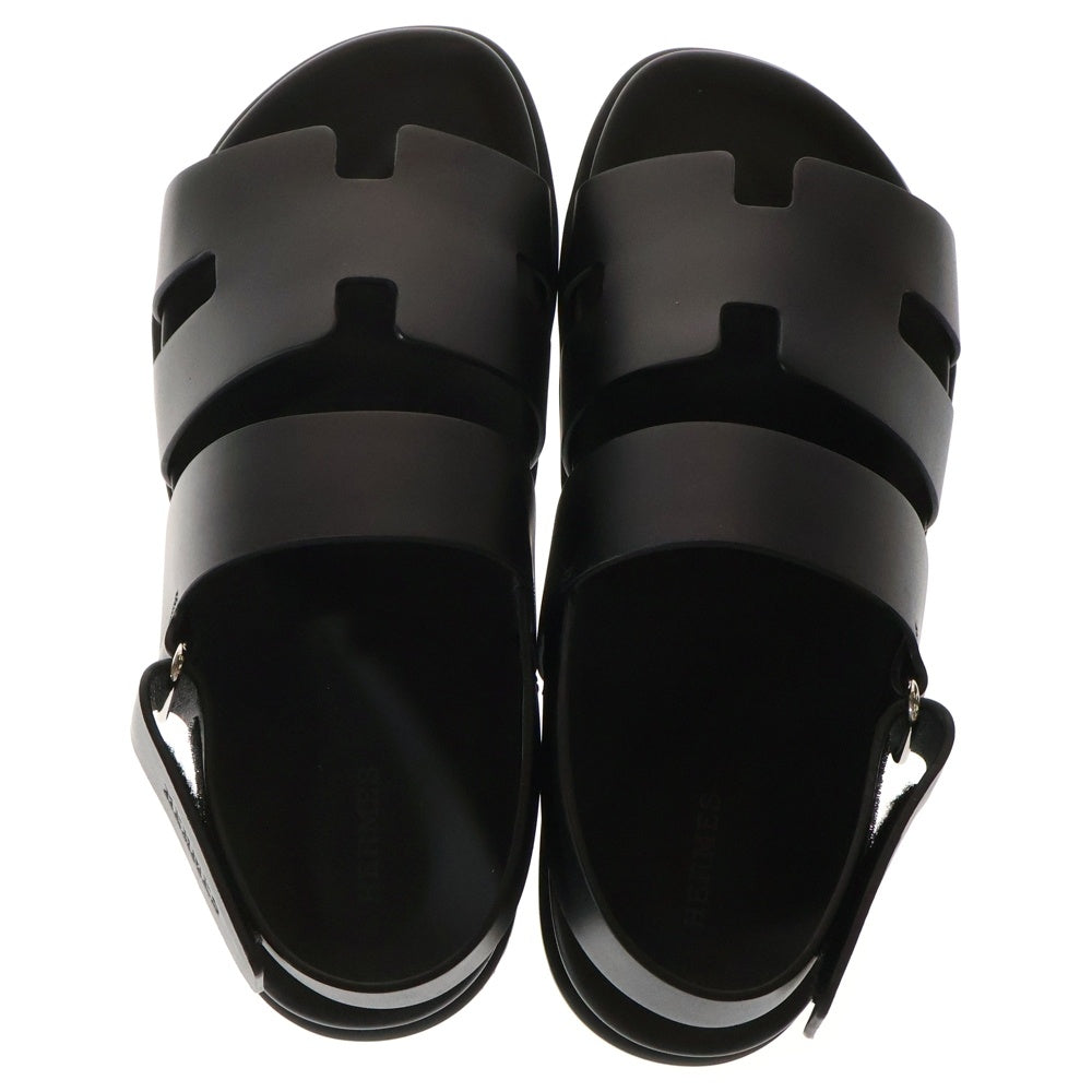 HERMES(エルメス) GENIUS ジニアス Hレザー ストラップ サンダル ブラック FR231695ZH