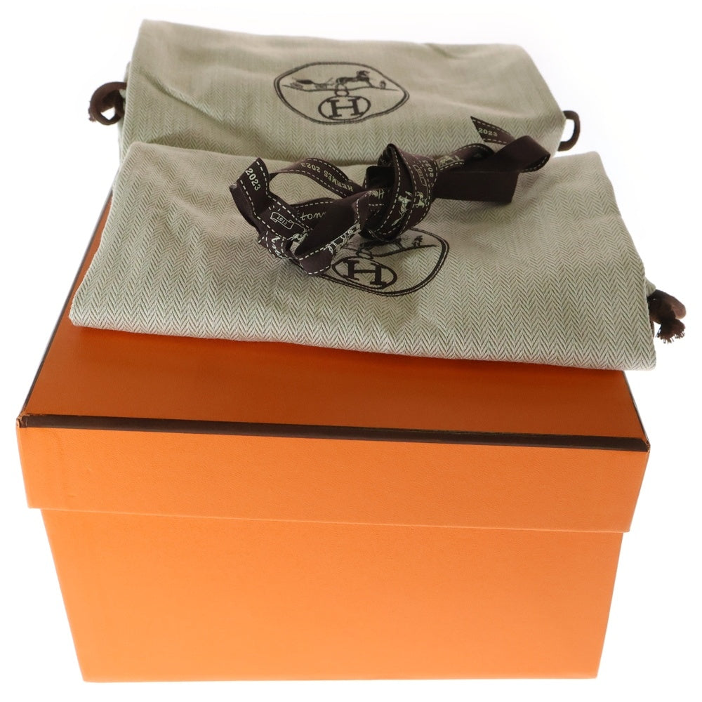 HERMES(エルメス) GENIUS ジニアス Hレザー ストラップ サンダル ブラック FR231695ZH