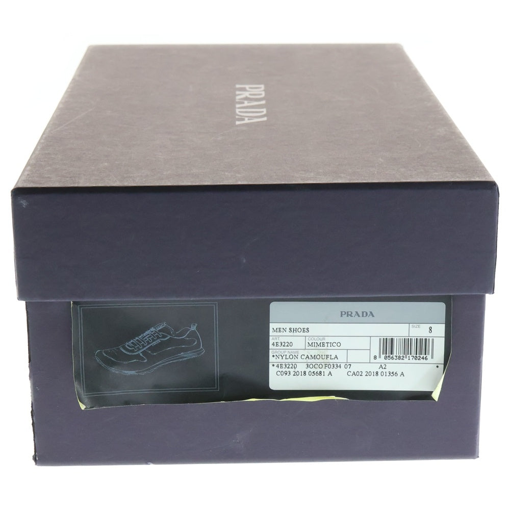 PRADA(プラダ) CAMOUFLAGE SNEAKER カモフラージュ サイドロゴ ローカットスニーカー カモ柄 カーキ/ブラック 4E 3220