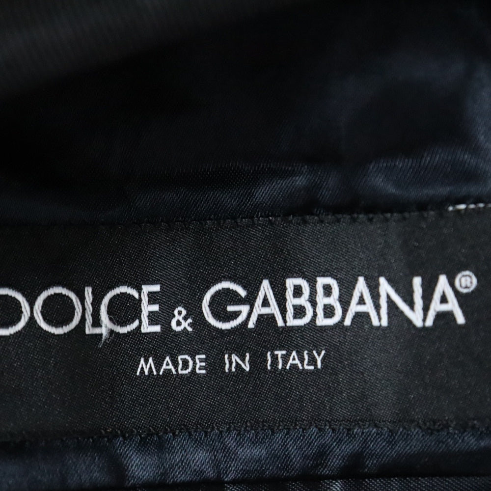 DOLCE & GABBANA(ドルチェアンドガッバーナ) ベロア ブロックチェック 1B テーラードジャケット レッド G2966T
