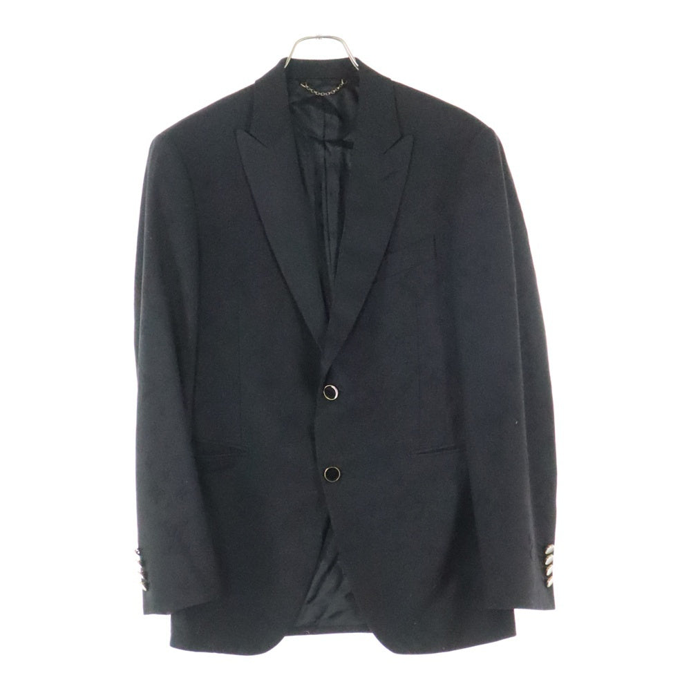 LOUIS VUITTON(ルイヴィトン) 19AW モノグラム総柄 ピークドラペル テーラードジャケット ブレザー ブラック RM192F OSN HHFJ4E