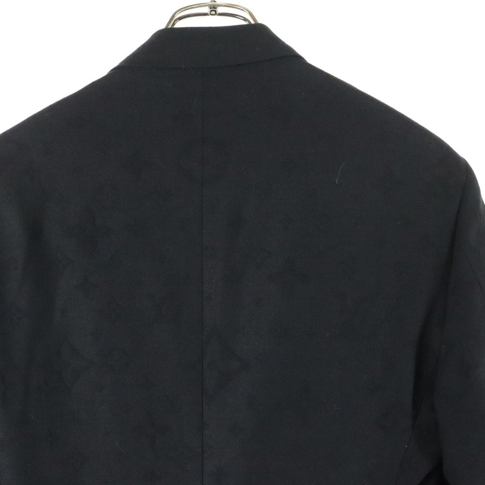 LOUIS VUITTON(ルイヴィトン) 19AW モノグラム総柄 ピークドラペル テーラードジャケット ブレザー ブラック RM192F OSN HHFJ4E