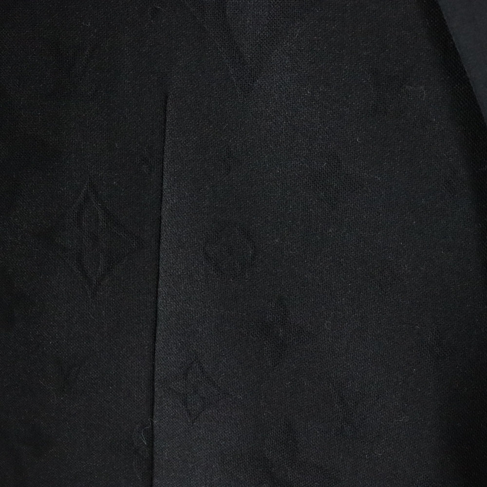 LOUIS VUITTON(ルイヴィトン) 19AW モノグラム総柄 ピークドラペル テーラードジャケット ブレザー ブラック RM192F OSN HHFJ4E