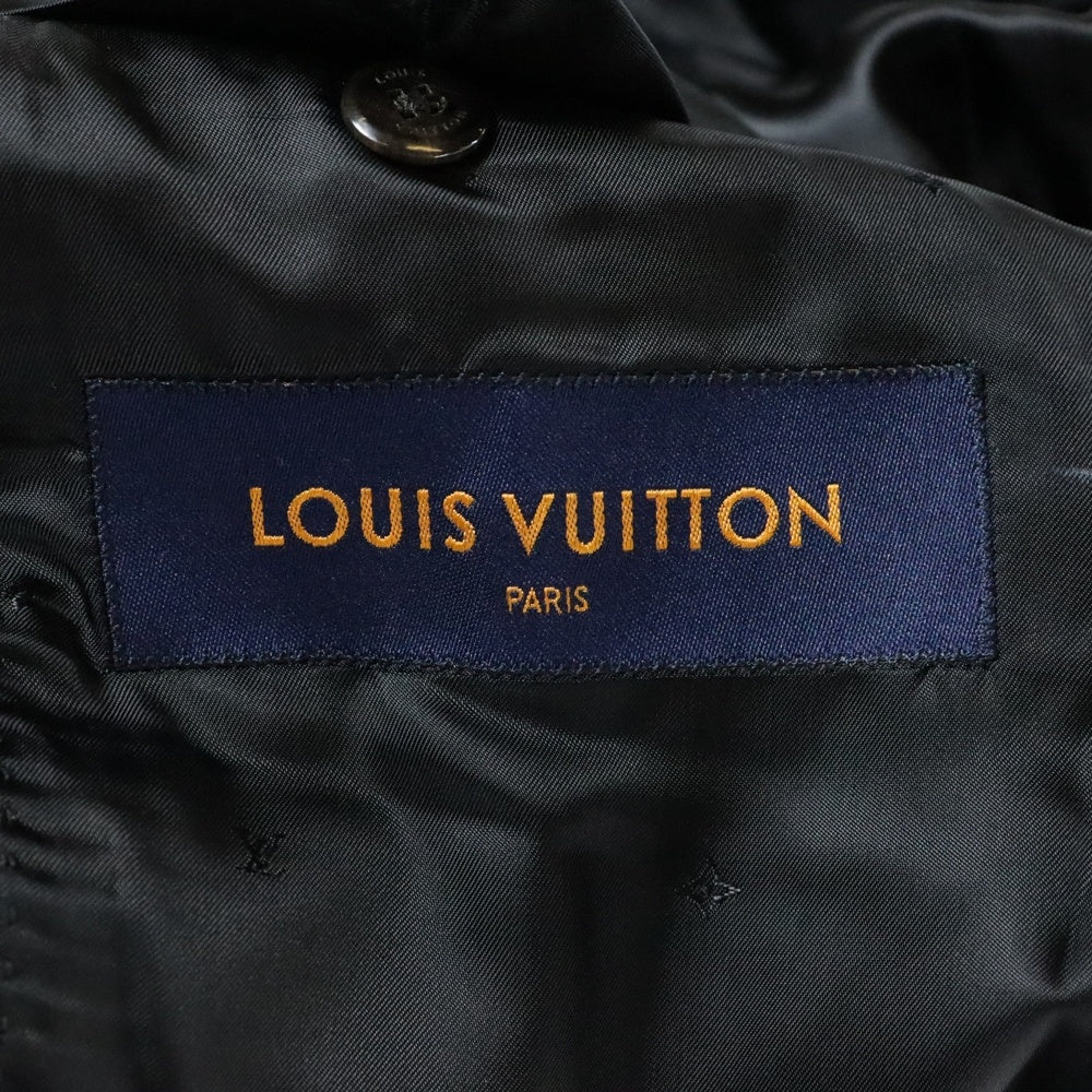 LOUIS VUITTON(ルイヴィトン) 19AW モノグラム総柄 ピークドラペル テーラードジャケット ブレザー ブラック RM192F OSN HHFJ4E