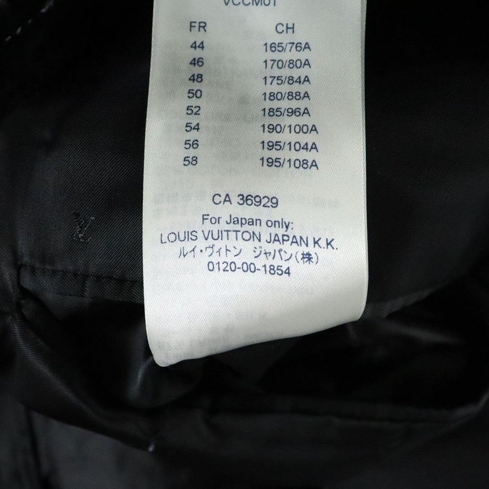 LOUIS VUITTON(ルイヴィトン) 19AW モノグラム総柄 ピークドラペル テーラードジャケット ブレザー ブラック RM192F OSN HHFJ4E