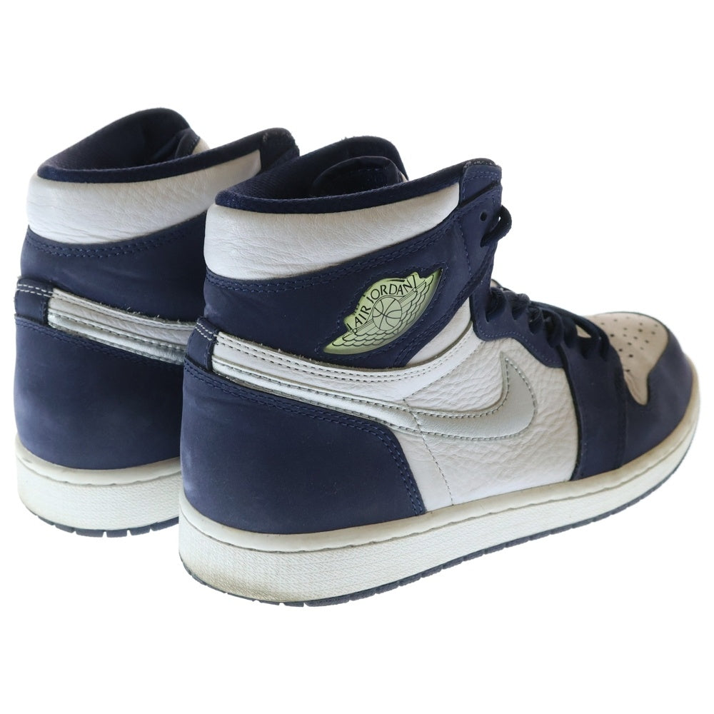 NIKE(ナイキ) AIR JORDAN 1 HIGH OG CO.JP MIDNIGHT NAVY 2020 エアジョーダン 1 ミッドナイトネイビー ハイカットスニーカー ホワイト/ネイビー US9/27cm DC1788-100