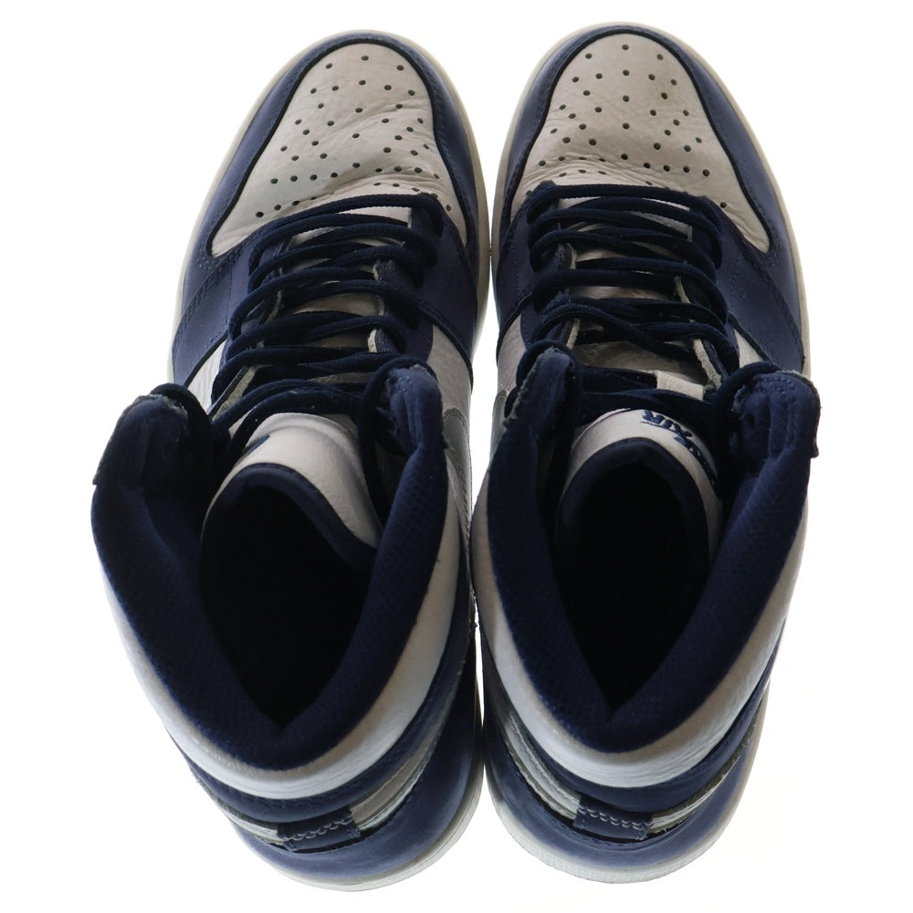 NIKE(ナイキ) AIR JORDAN 1 HIGH OG CO.JP MIDNIGHT NAVY 2020 エアジョーダン 1 ミッドナイトネイビー ハイカットスニーカー ホワイト/ネイビー US9/27cm DC1788-100