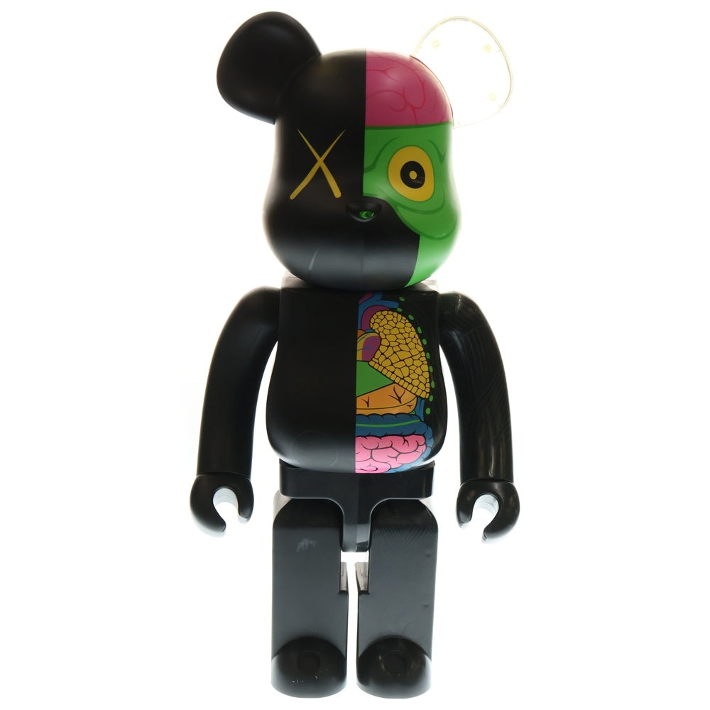 MEDICOM TOY(メディコムトイ) BE@RBRICK Original Fake ×KAWS Companion Dissected Grey 1000% カウズ ベアブリック フィギュア 人体模型 ブラック/マルチ