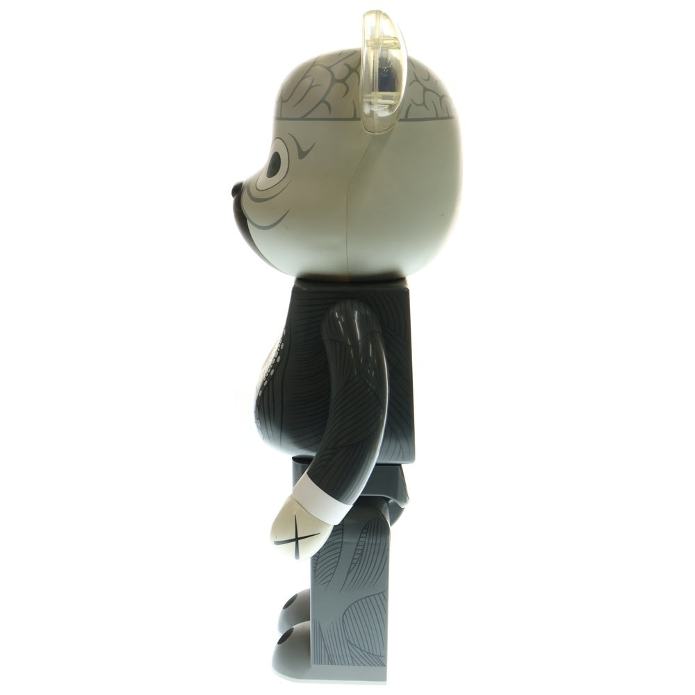 MEDICOM TOY(メディコムトイ) BE@RBRICK Original Fake ×KAWS Companion Dissected Grey 1000% カウズ ベアブリック フィギュア 人体模型 グレー